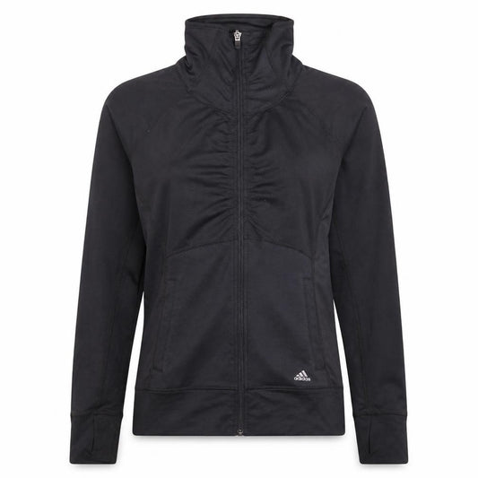 Adidas Women Black Size S Full Zip Hooded Sweatshirt Climalite