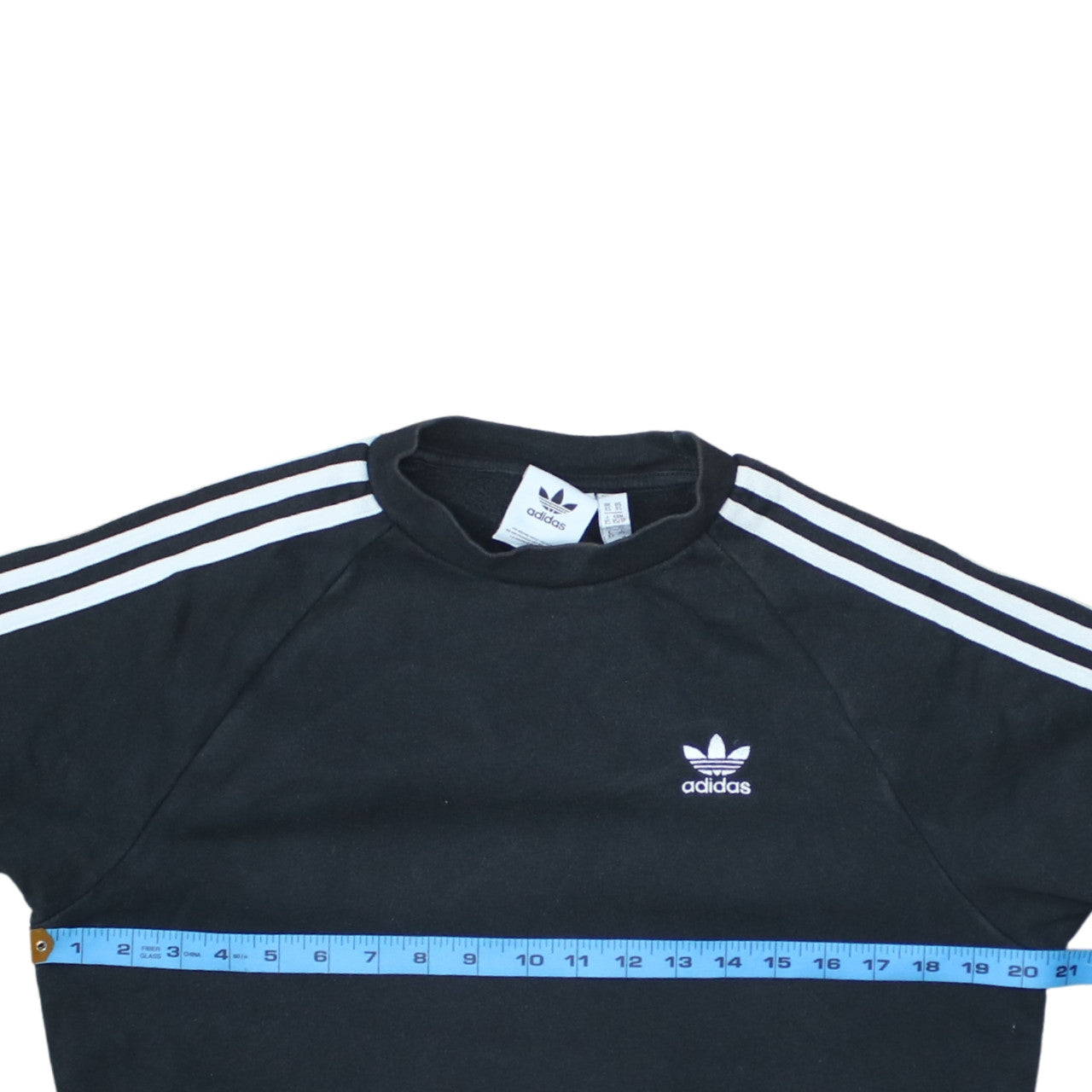 Adidas Mens Black XS Pullover Sweatshirt Crew Neck Logo Fleece