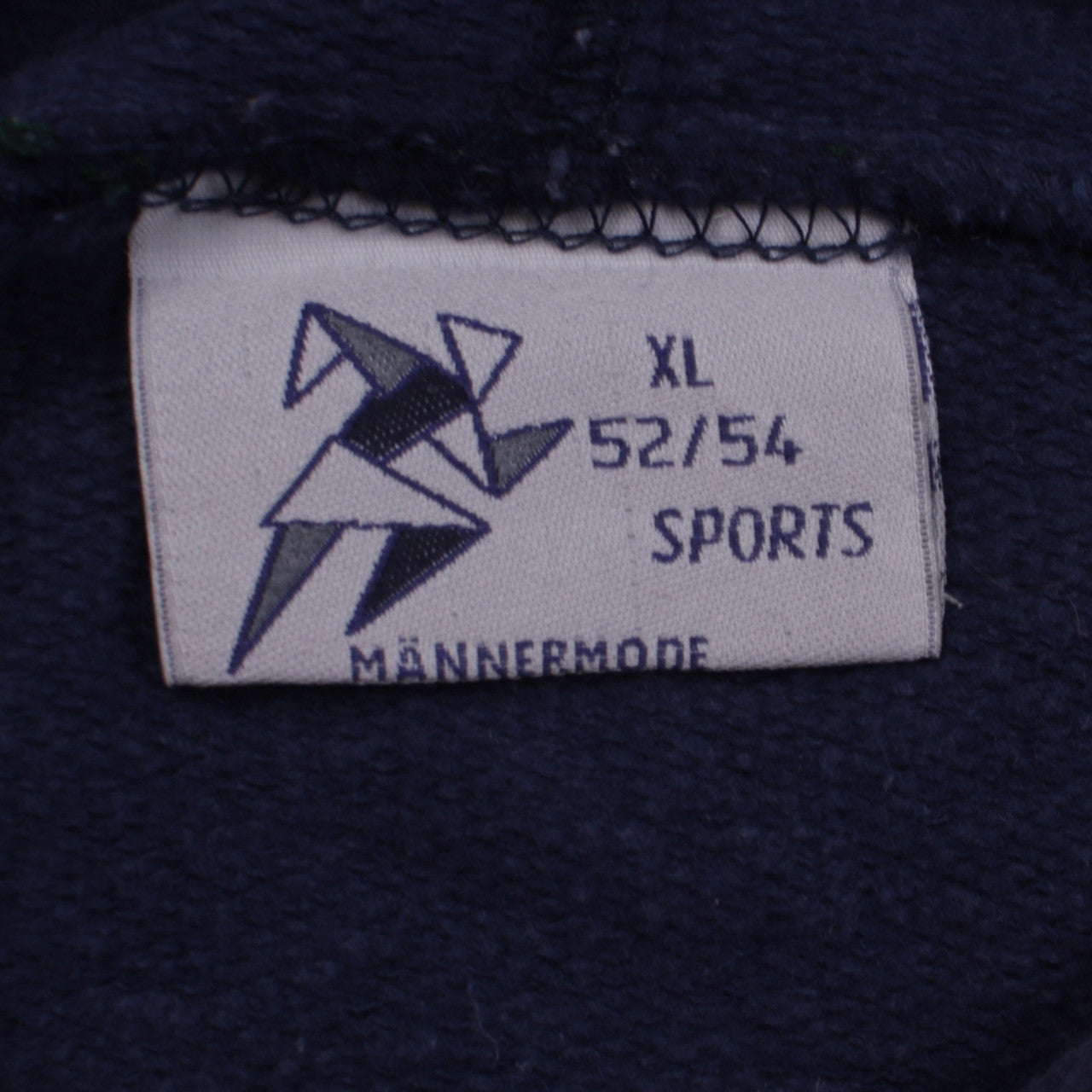 Männermode Sports Men's Navy Blue Pullover Hoodie XL Embroidered Logo