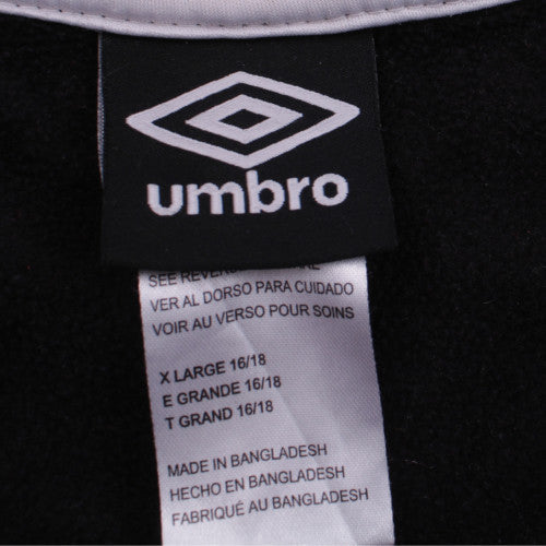 Umbro Boys Black Full Zip Hoodie Size 16/18 Hooded Sportswear
