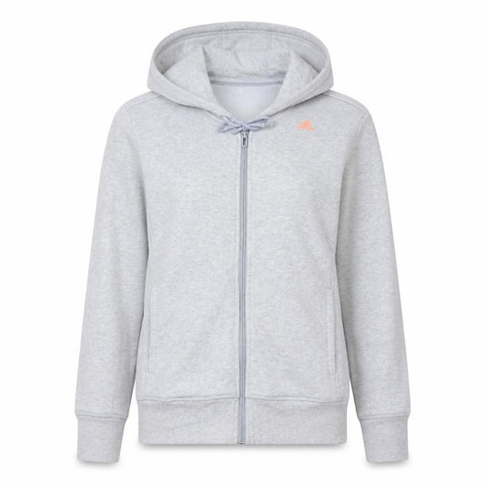 Adidas Womens Grey Full Zip Hoodie Small Climalite Essentials
