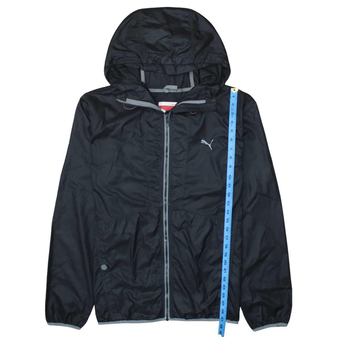 Puma Men's Black L Lightweight Hooded Windbreaker Jacket