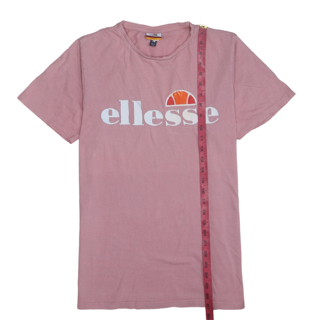 Ellesse Womens Pink Short Sleeve Cotton Logo T-Shirt Size 10