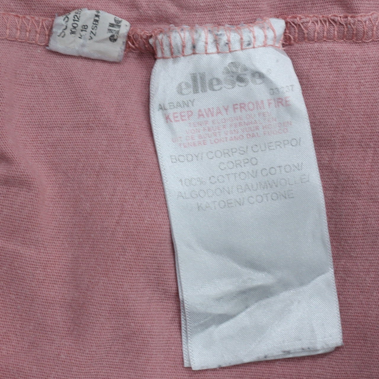 Ellesse Womens Pink Short Sleeve Cotton Logo T-Shirt Size 10
