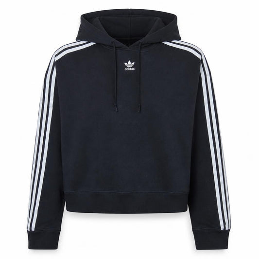 Adidas Women Black Hoodie Size 18 Hooded Pullover Sweatshirt