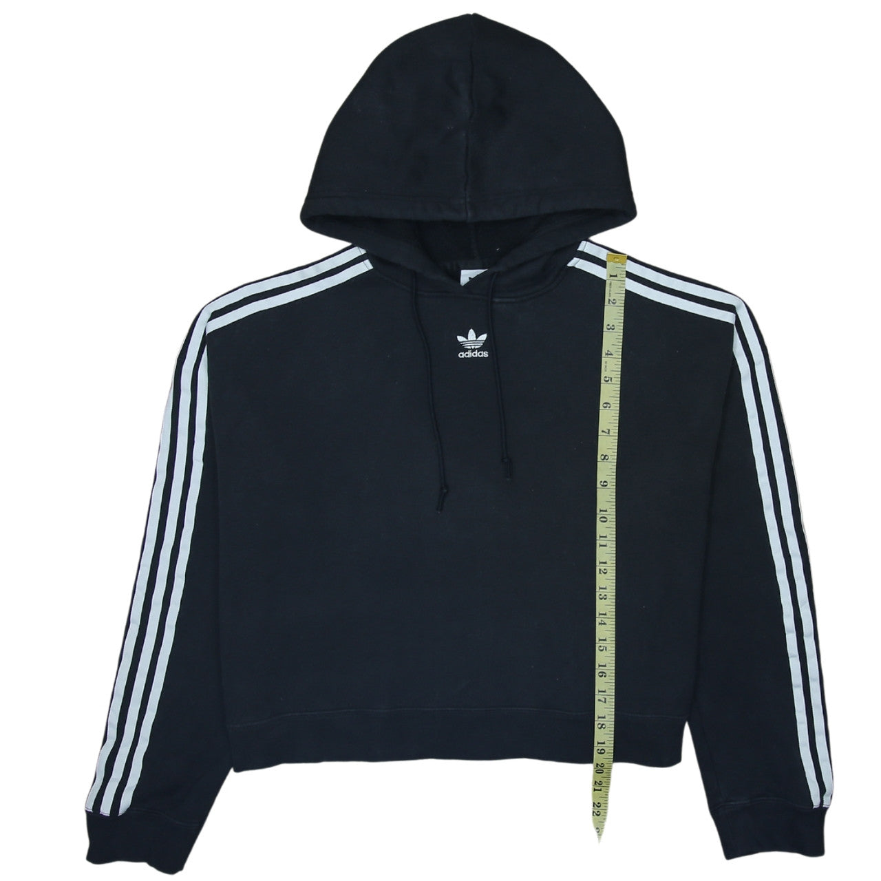 Adidas Women Black Hoodie Size 18 Hooded Pullover Sweatshirt