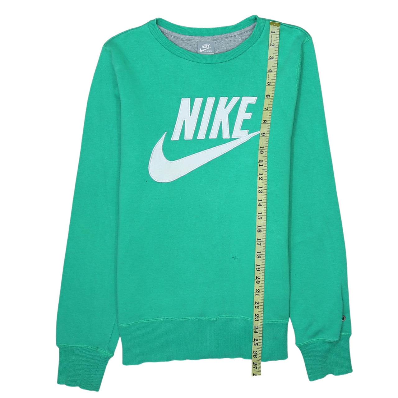 Nike Men's Green Crew Neck Logo Pullover Sweatshirt Size S