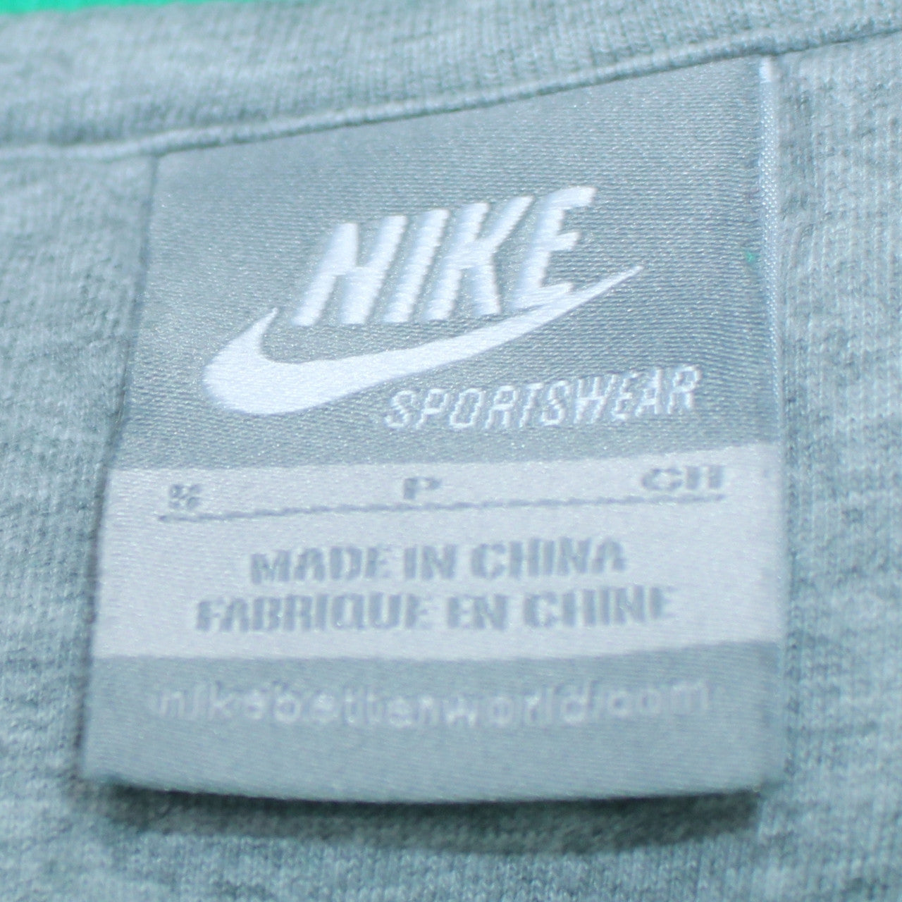 Nike Men's Green Crew Neck Logo Pullover Sweatshirt Size S