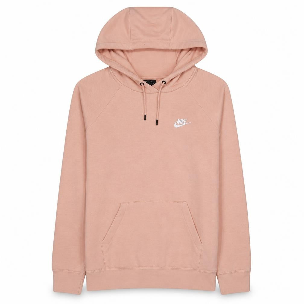 Nike Womens Pink Pullover Hoodie Medium Cotton Blend Logo Casual