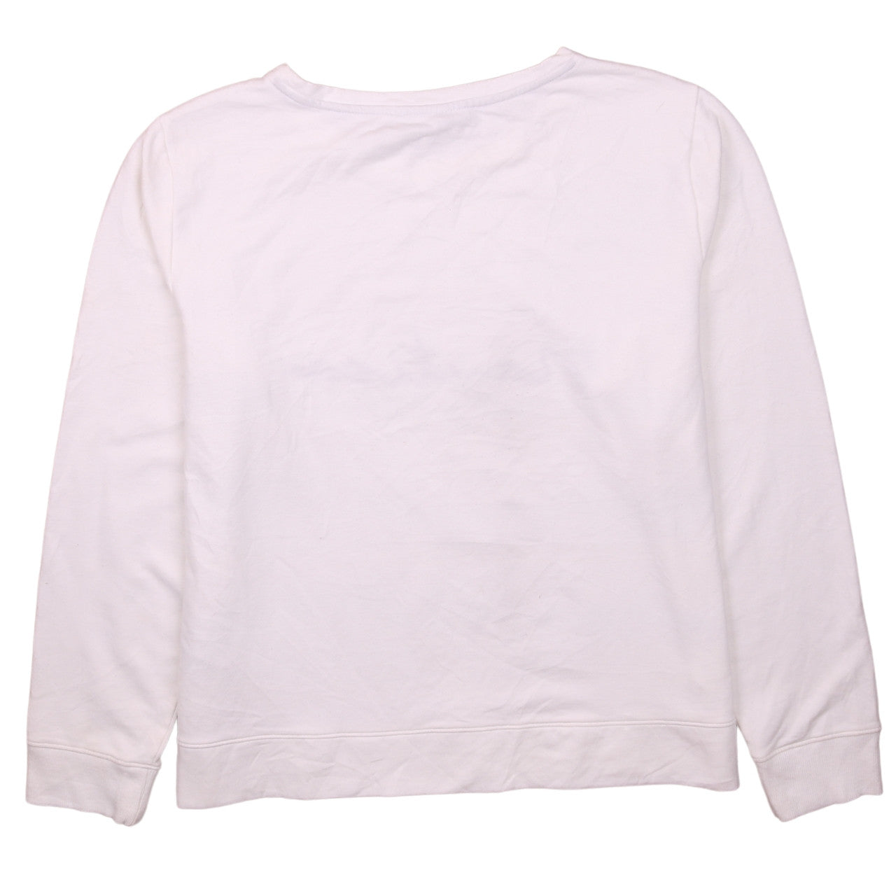 Nautica Women's White Pullover Sweatshirt L Logo Casual Nautical
