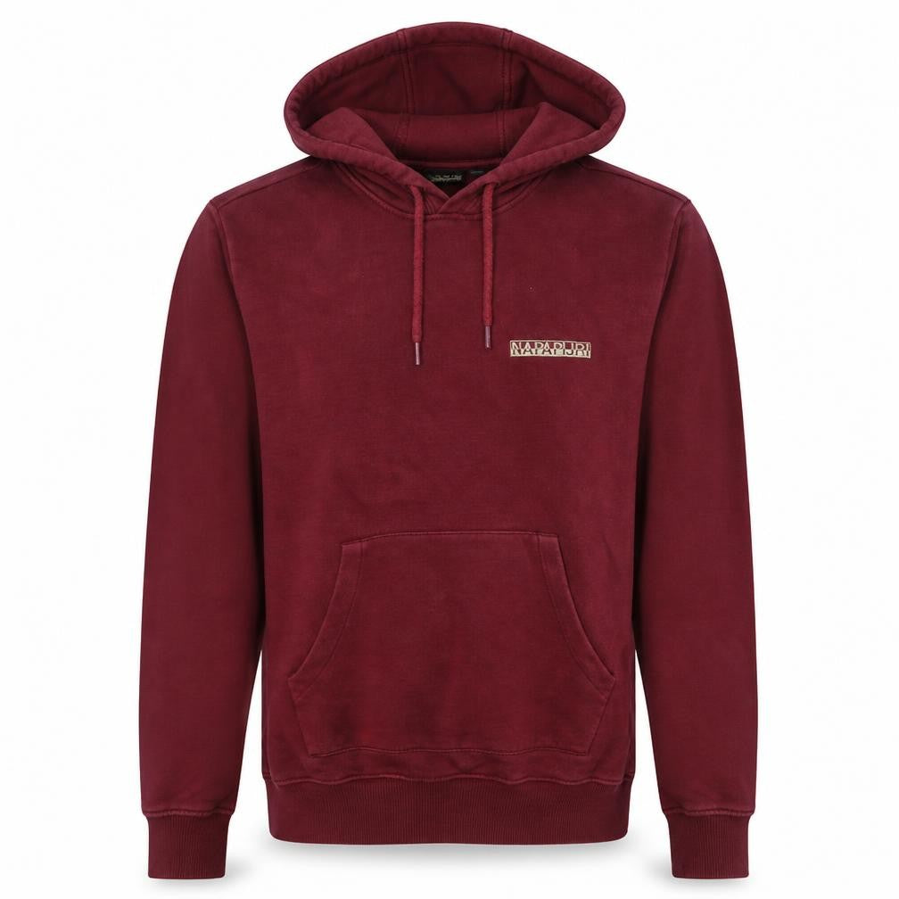 Napapijri Men's Red Pullover Hoodie S Outdoor Logo Fleece