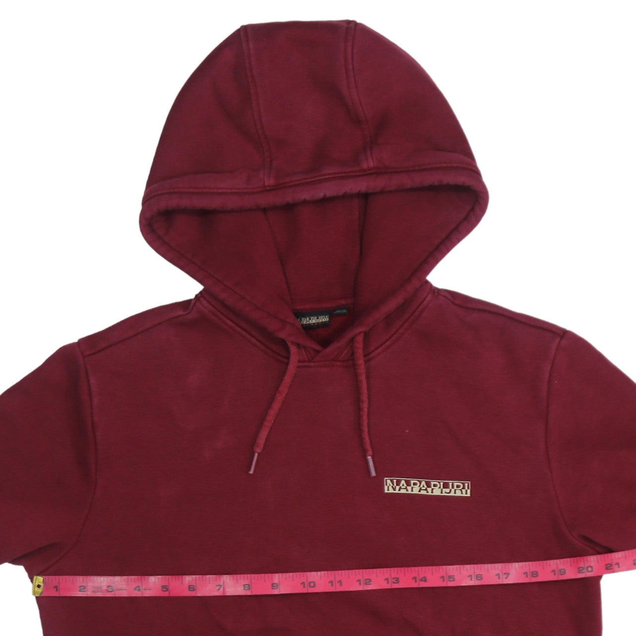 Napapijri Men's Red Pullover Hoodie S Outdoor Logo Fleece