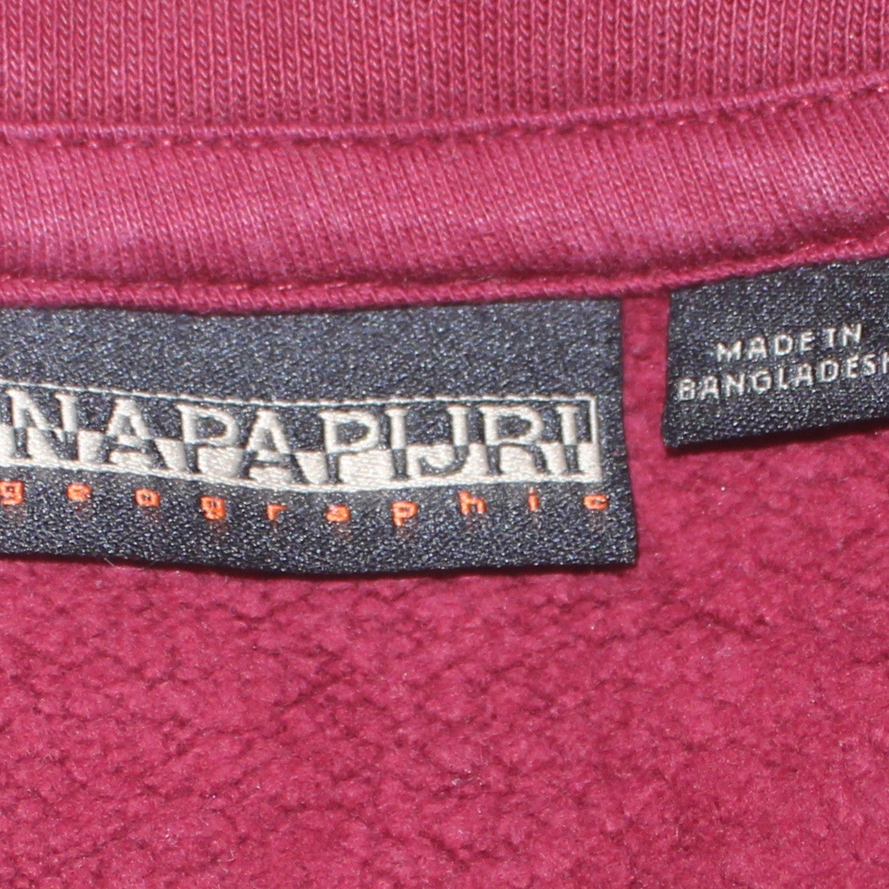 Napapijri Men's Red Pullover Hoodie S Outdoor Logo Fleece