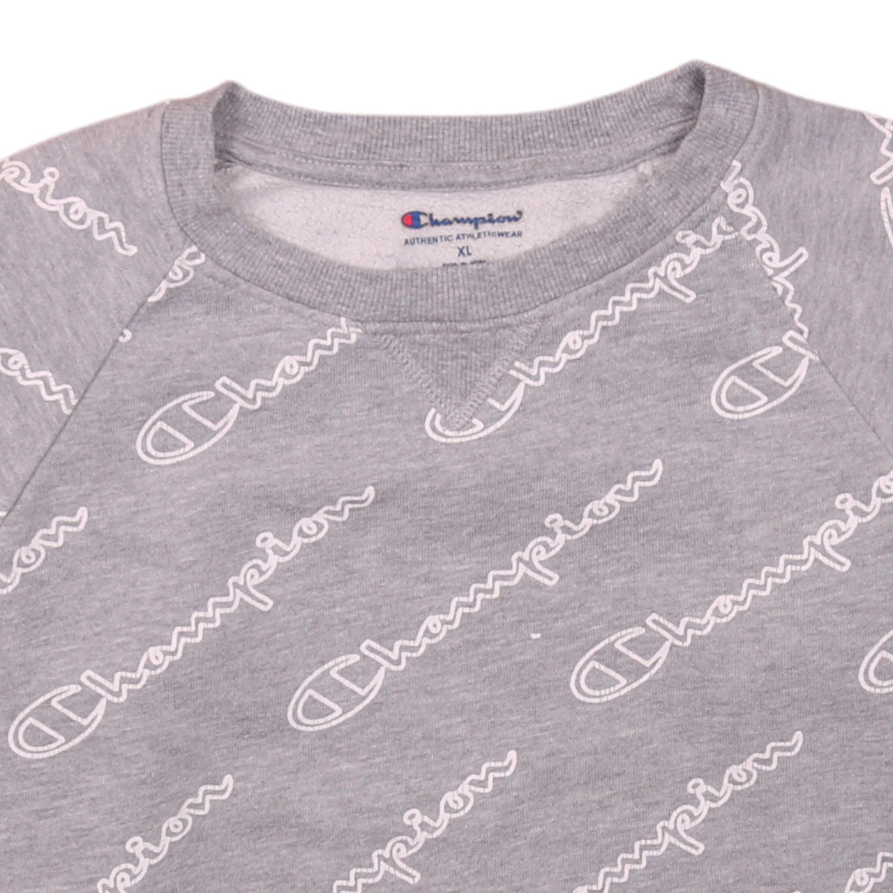 Champion Boys Grey XL Crew Neck Pullover Fleece Sweatshirt