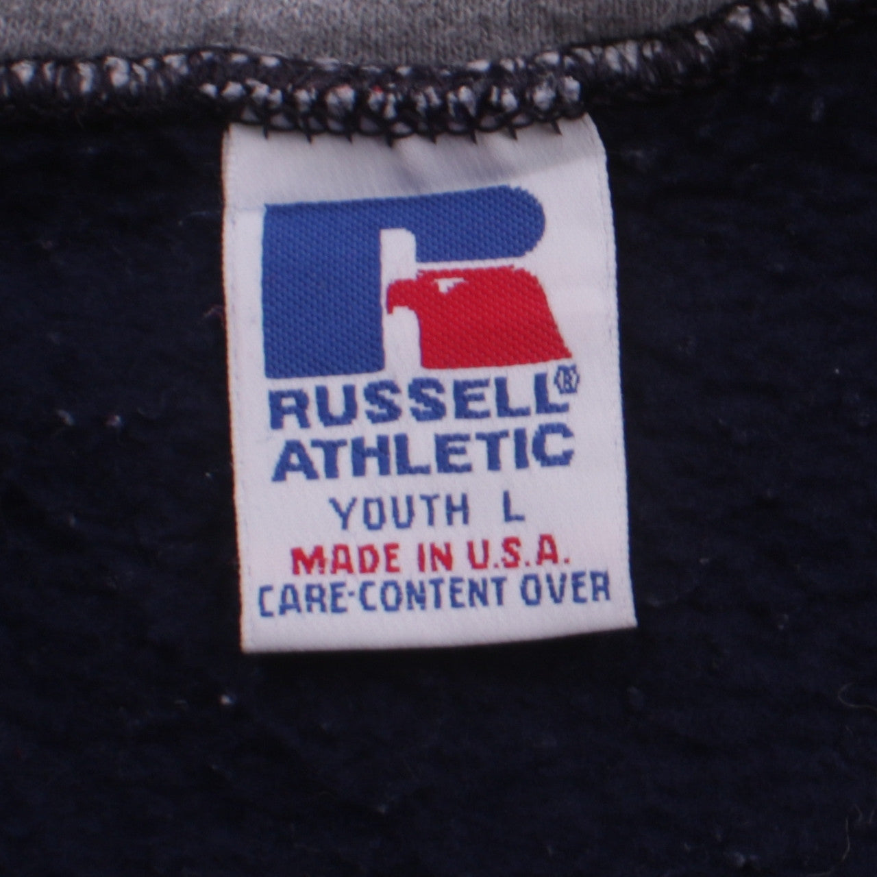Russell Athletic Boys Blue Fleece 1/4 Zip Pullover Sweatshirt Youth L