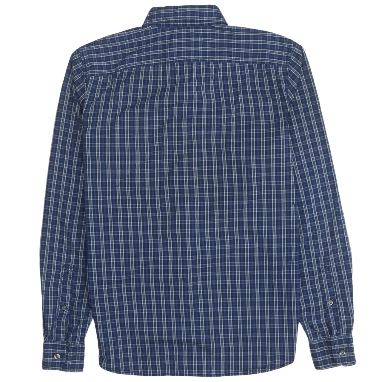 Timberland Men's Blue Check Long Sleeve Button-Up Shirt L