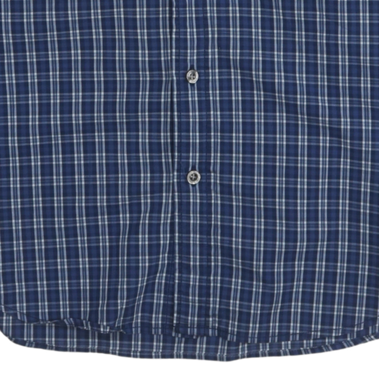 Timberland Men's Blue Check Long Sleeve Button-Up Shirt L