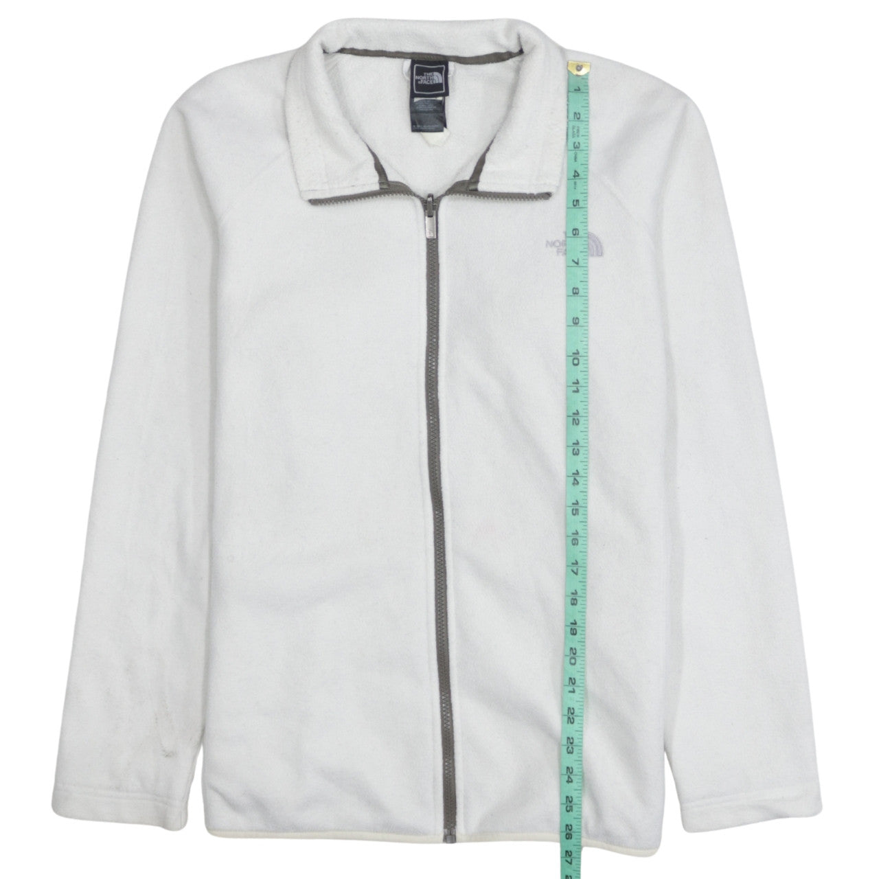 The North Face Women's White Fleece Full Zip Jacket Size M