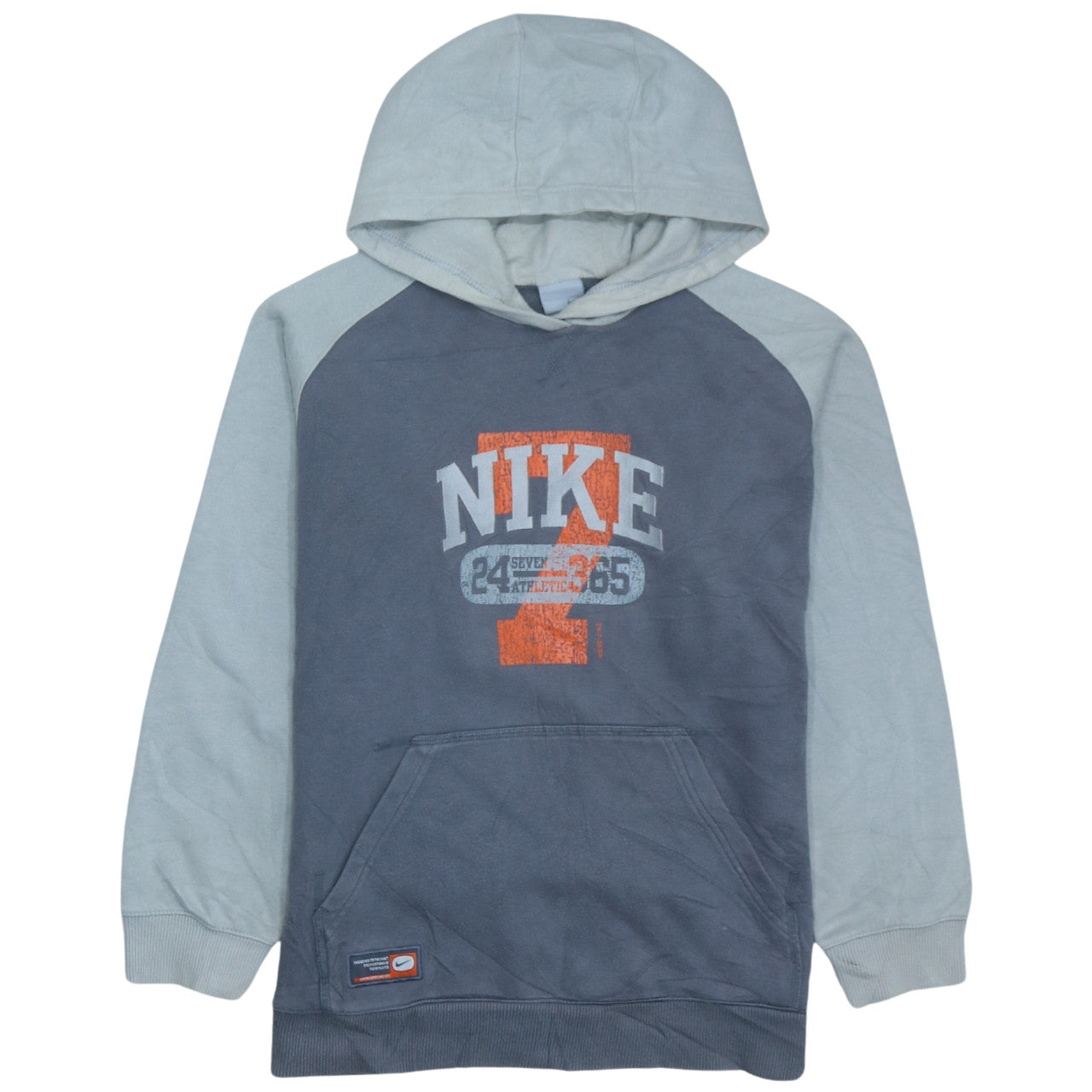 Nike Boys Blue Hoodie L 12-13 Years Pullover Graphic Print Cotton Blend