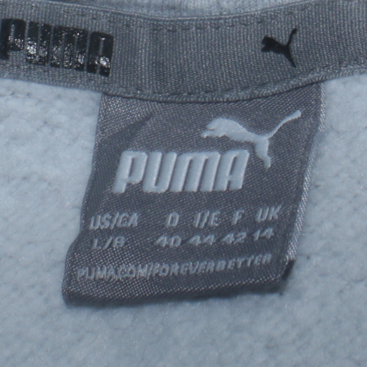 Puma Men's Grey L Pullover Hoodie with Logo Print