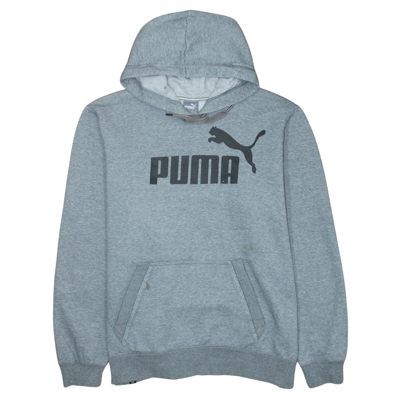 Puma Men's Grey XL Pullover Hoodie Sweatshirt Logo Fleece