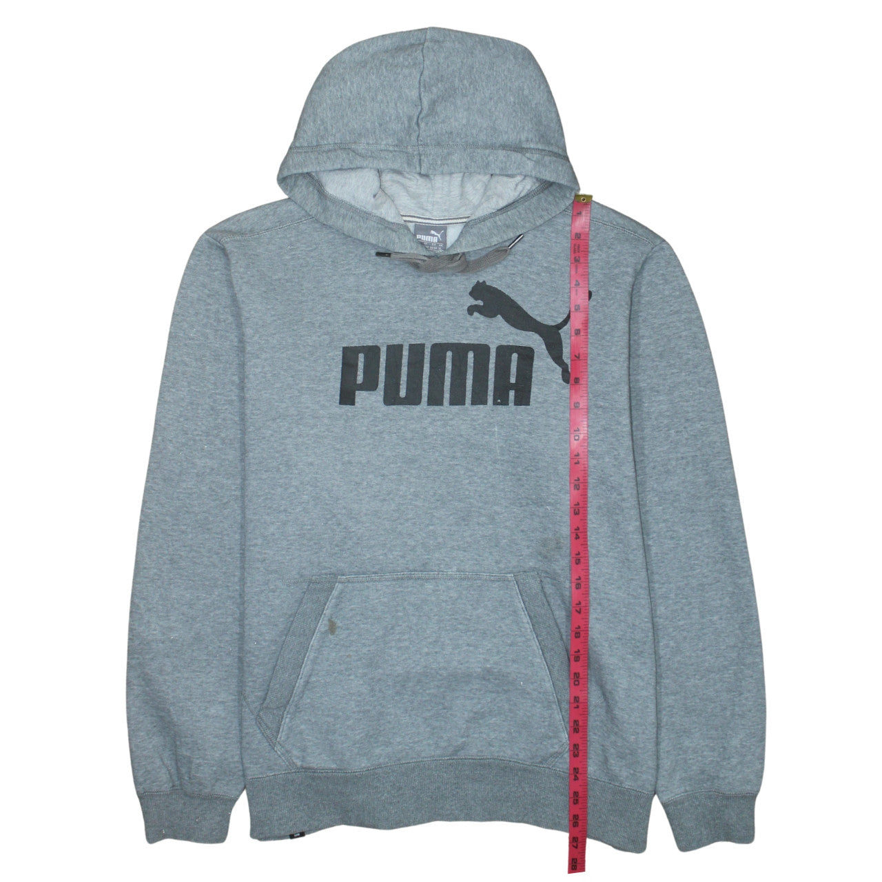 Puma Men's Grey XL Pullover Hoodie Sweatshirt Logo Fleece