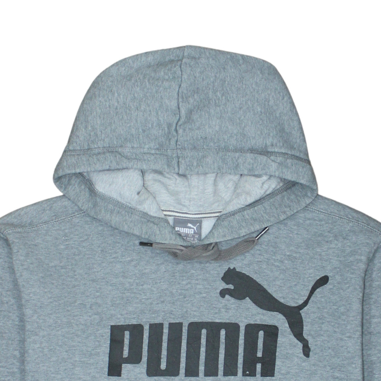 Puma Men's Grey XL Pullover Hoodie Sweatshirt Logo Fleece