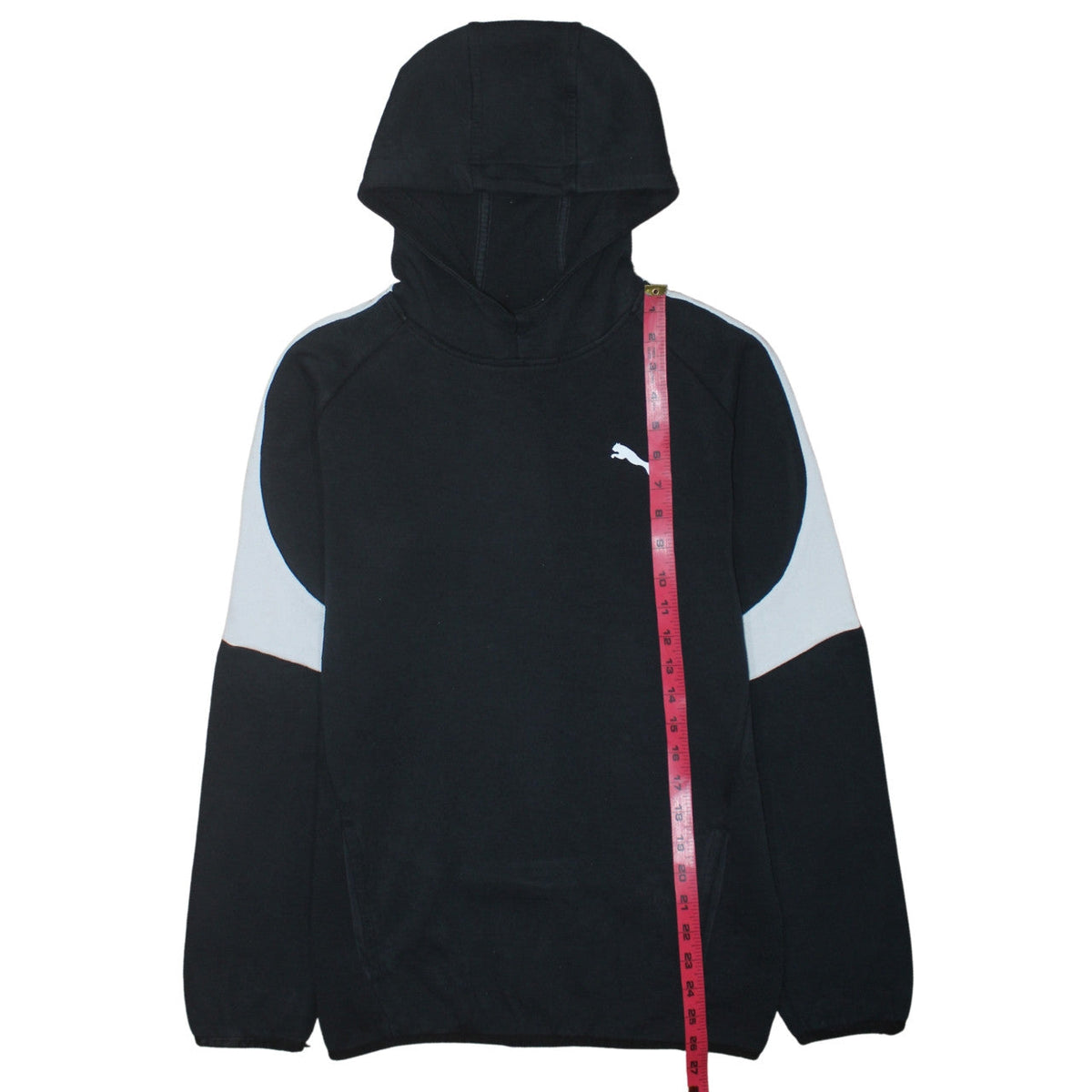 Puma Boys Black XXL 15-16 Years Pullover Hoodie with Logo Detail