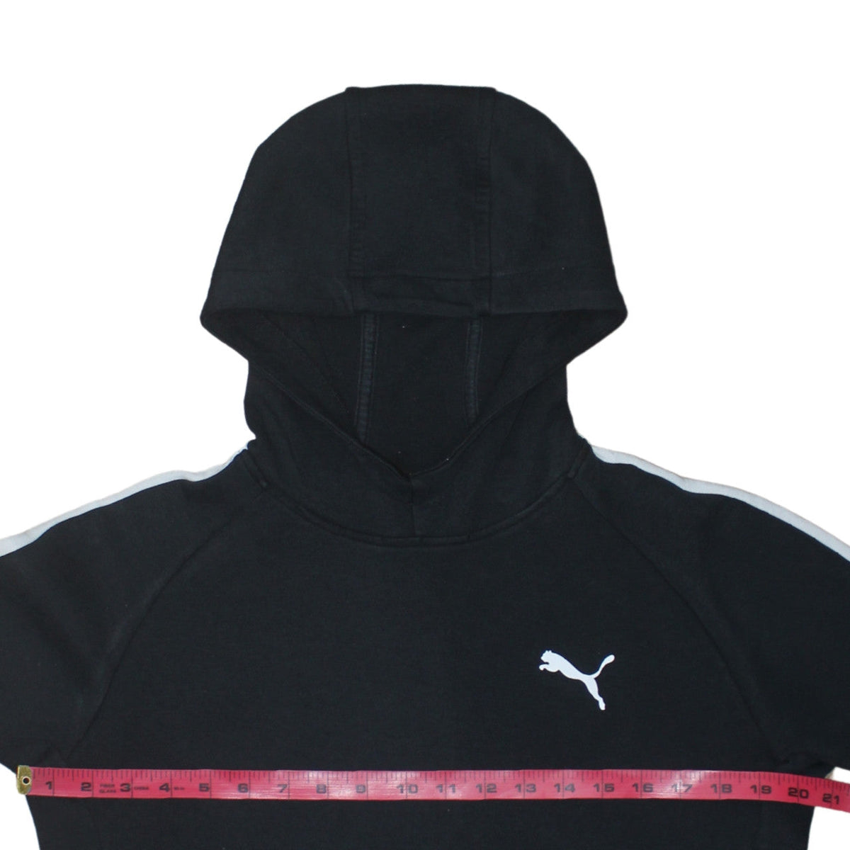 Puma Boys Black XXL 15-16 Years Pullover Hoodie with Logo Detail