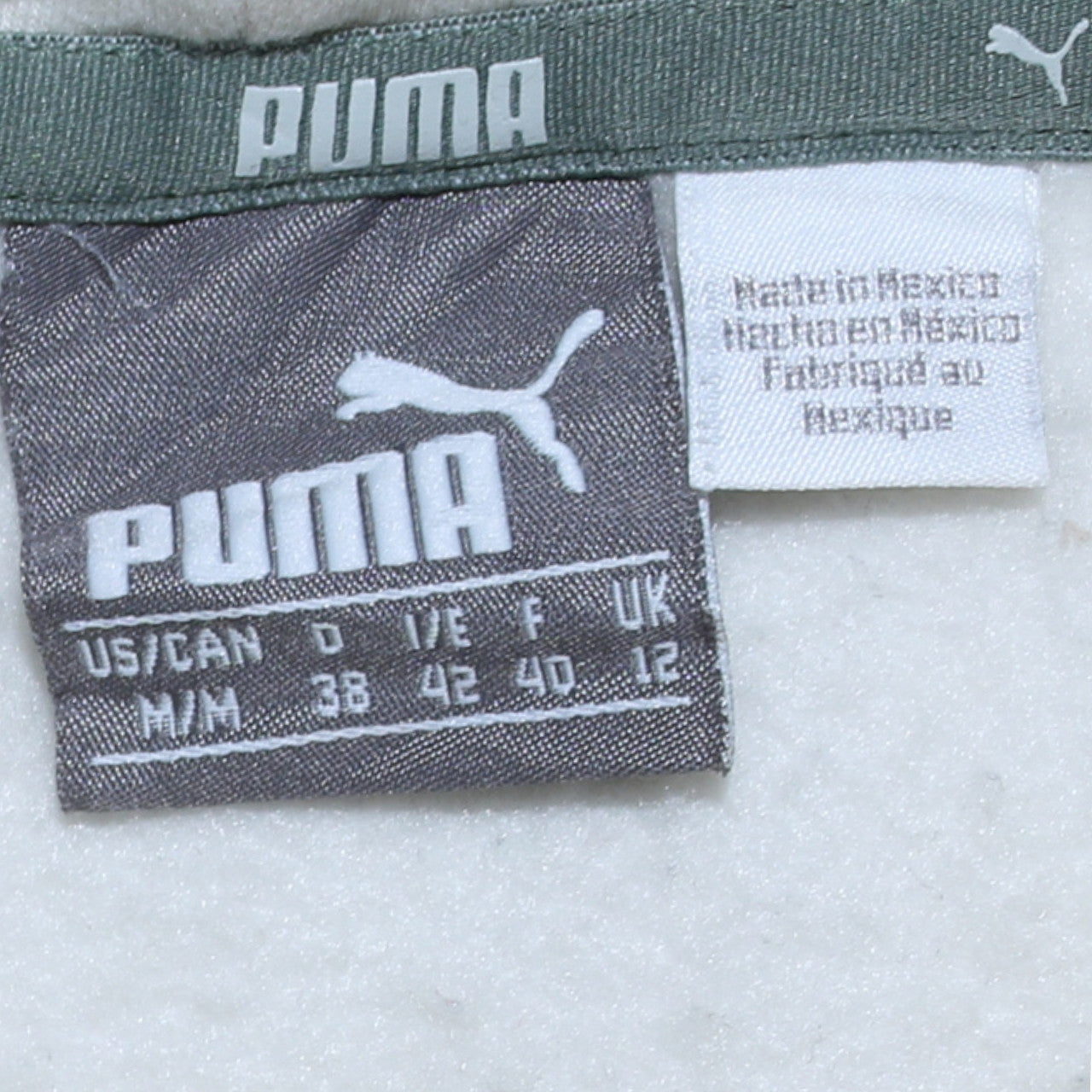 Puma Mens White Pullover Hoodie M Logo Graphic Fleece Sportswear