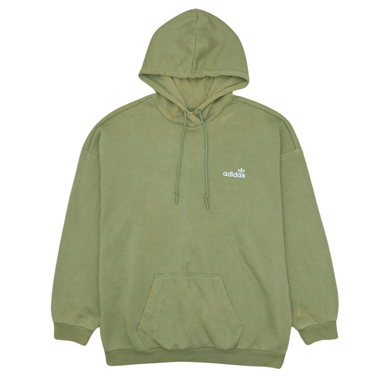 Adidas Women’s Green Pullover Hoodie Sweatshirt Size L Logo Print