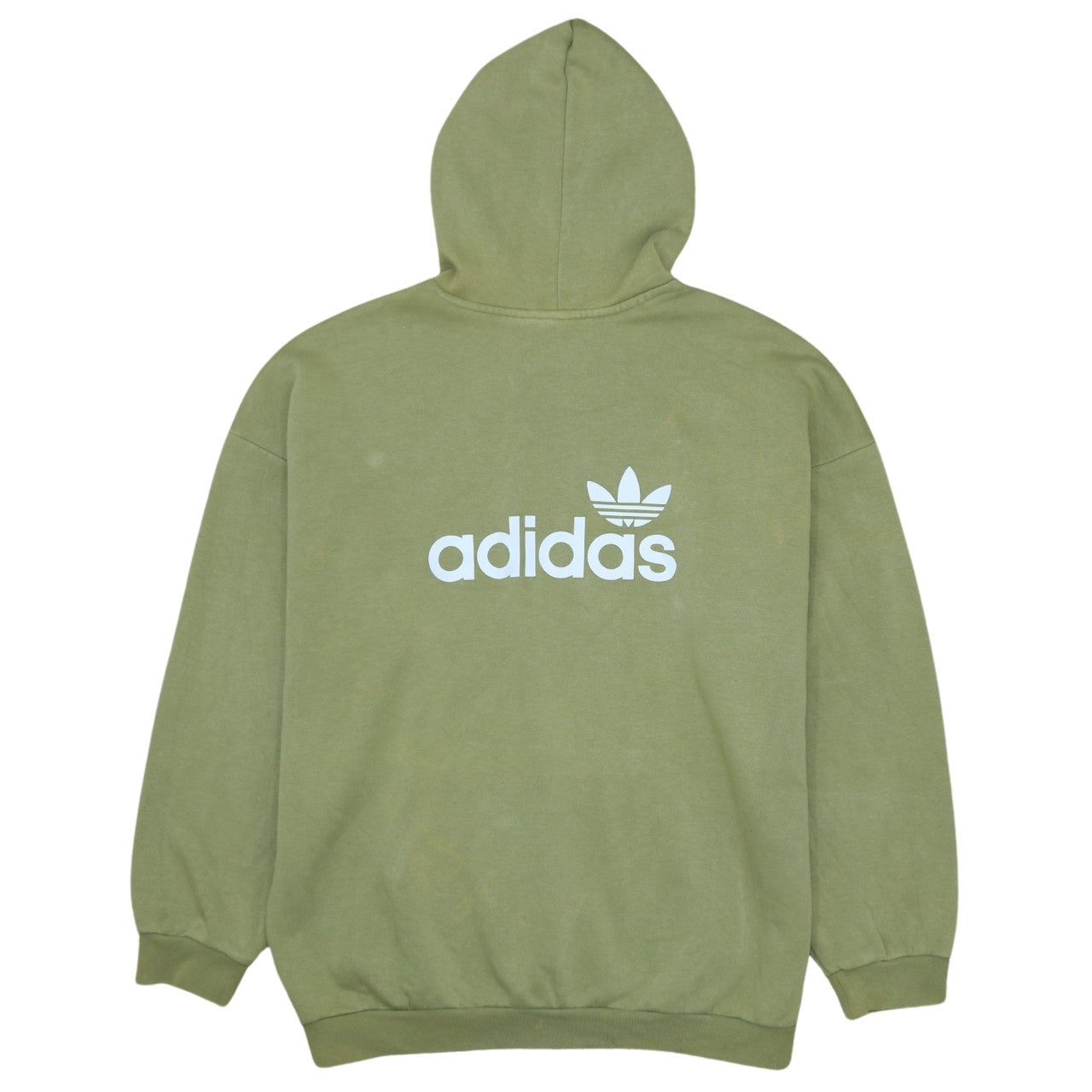 Adidas Women’s Green Pullover Hoodie Sweatshirt Size L Logo Print