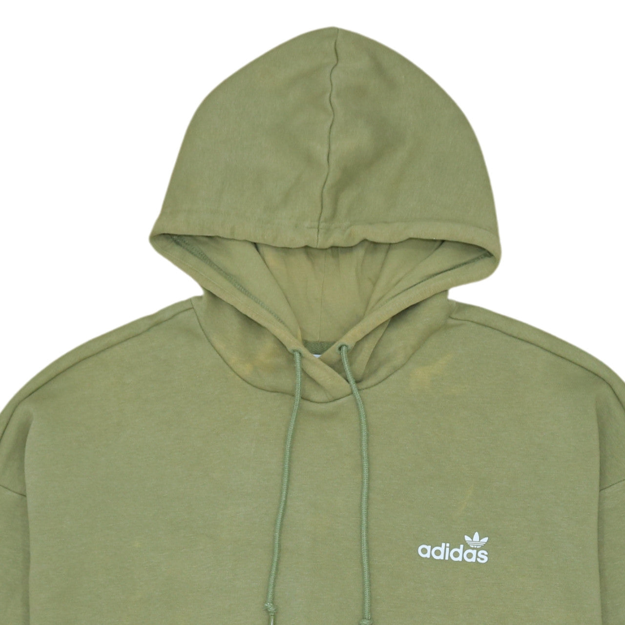 Adidas Women’s Green Pullover Hoodie Sweatshirt Size L Logo Print