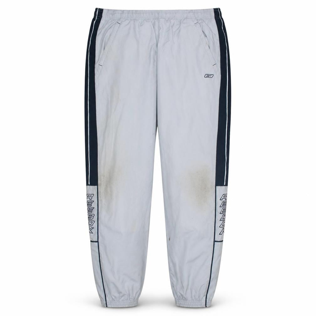 Reebok Mens Grey Track Pants L Regular Fit Elastic Waist Sportswear