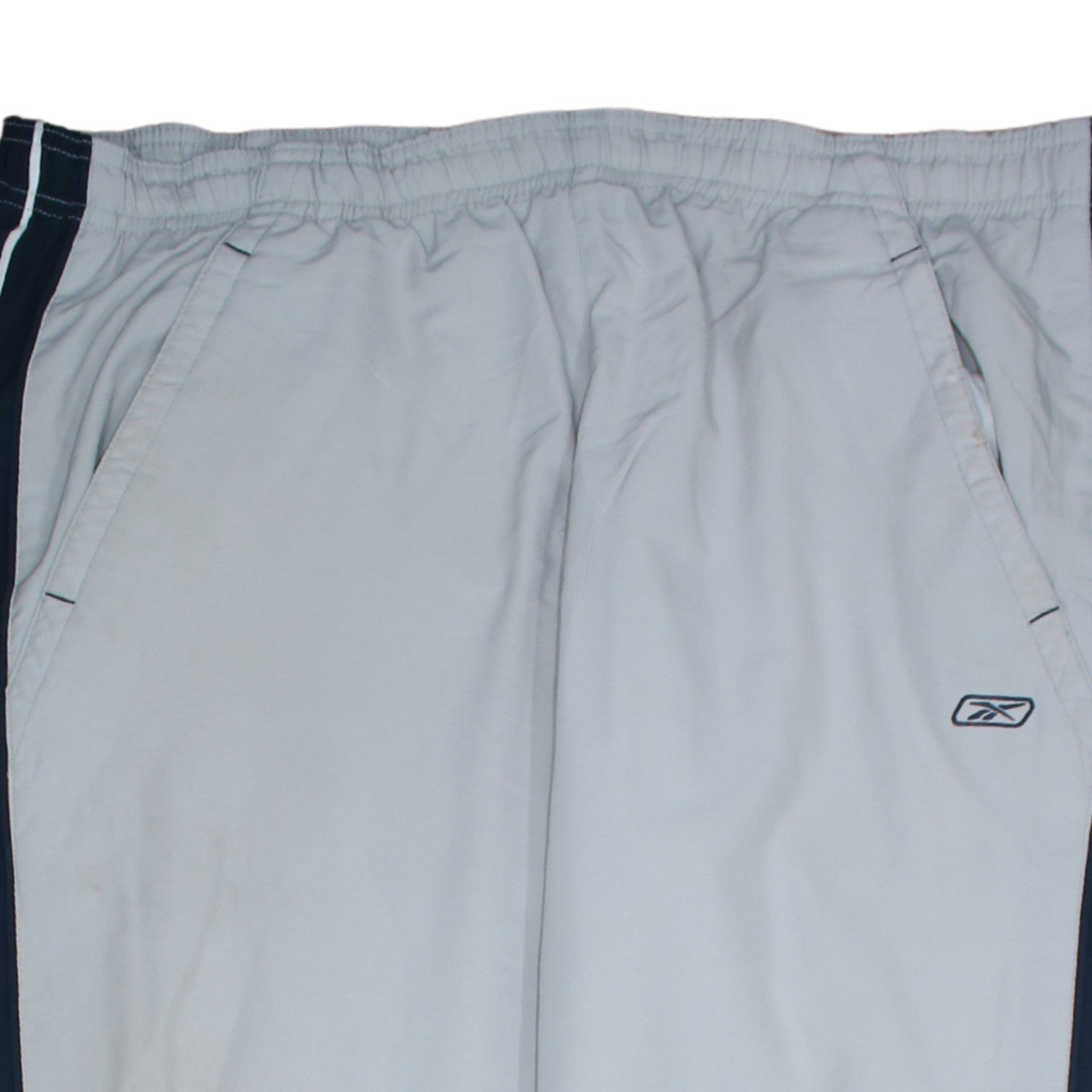 Reebok Mens Grey Track Pants L Regular Fit Elastic Waist Sportswear