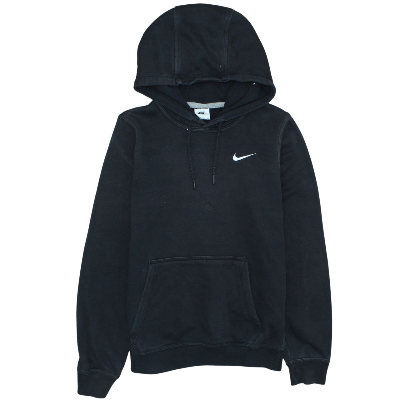 Nike Womens Black XS Pullover Hoodie Cotton Blend Swoosh Logo