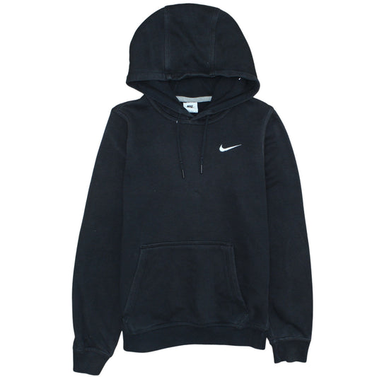 Nike Womens Black XS Pullover Hoodie Cotton Blend Swoosh Logo