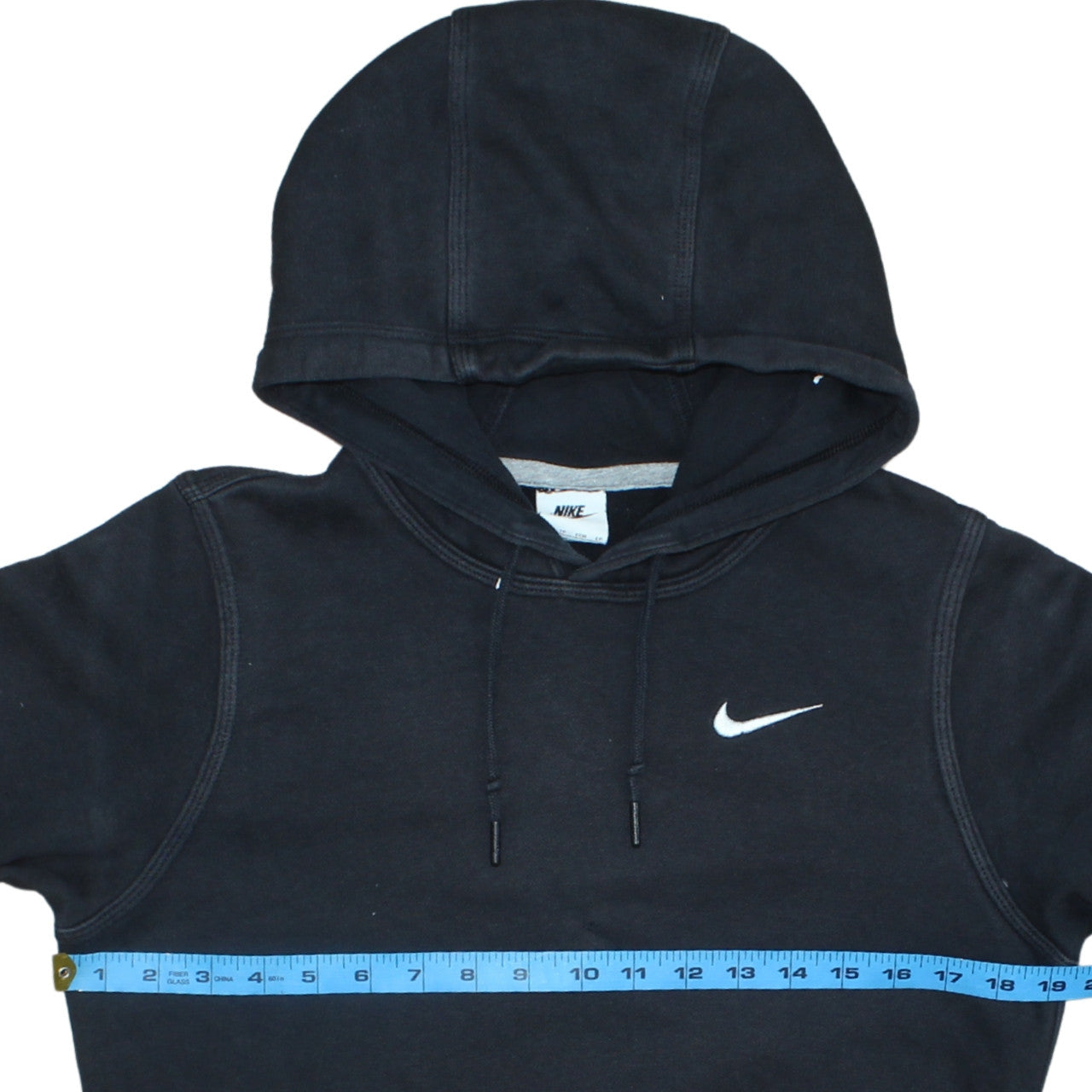 Nike Womens Black XS Pullover Hoodie Cotton Blend Swoosh Logo