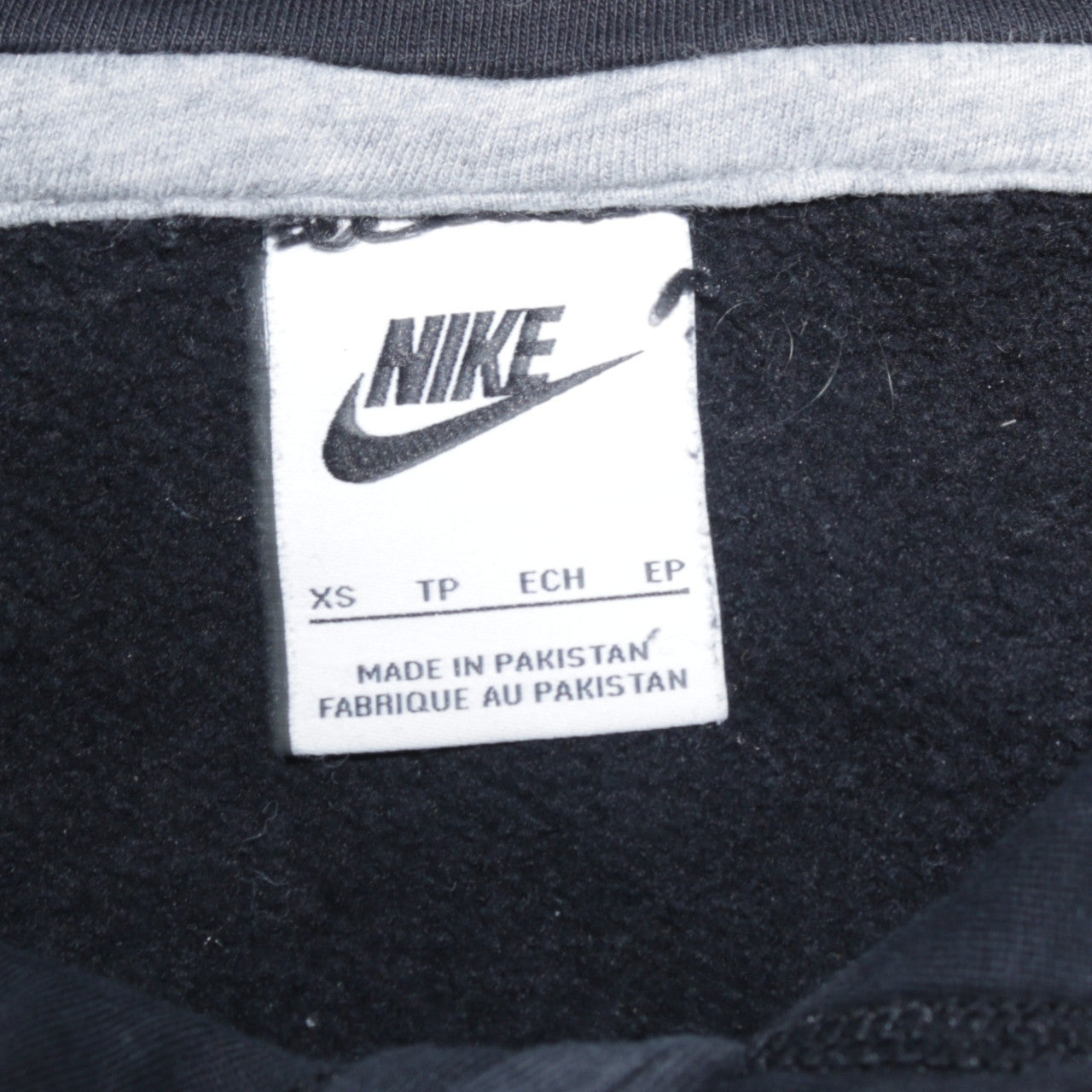 Nike Womens Black XS Pullover Hoodie Cotton Blend Swoosh Logo