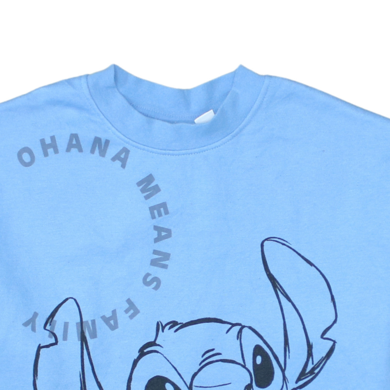 Disney Women Blue Stitch Sweatshirt Small Crew Neck Pullover