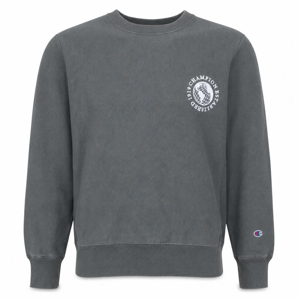 Champion Men's Grey Small Pullover Sweatshirt Logo Fleece