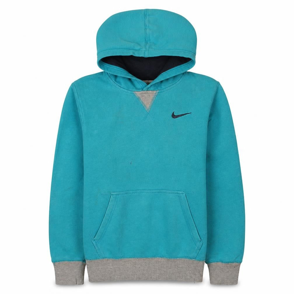 Nike Boys Blue Pullover Hoodie M 10-12 Years Cotton Blend