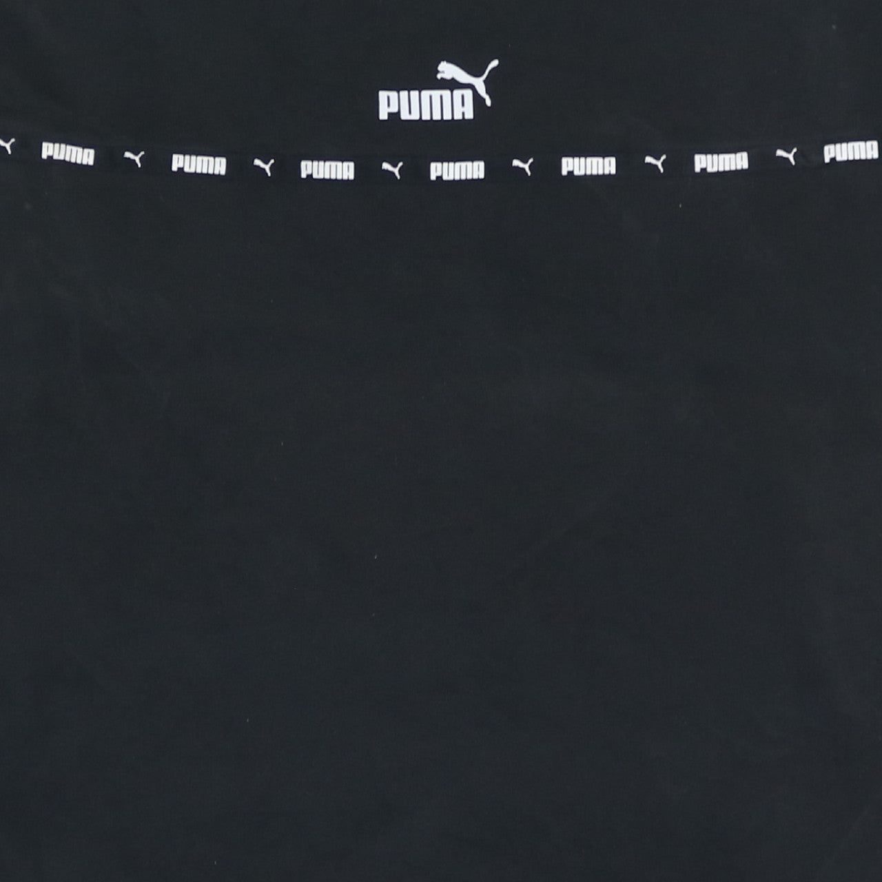 Puma Womens Black Logo Crew Neck Pullover Sweatshirt Size L