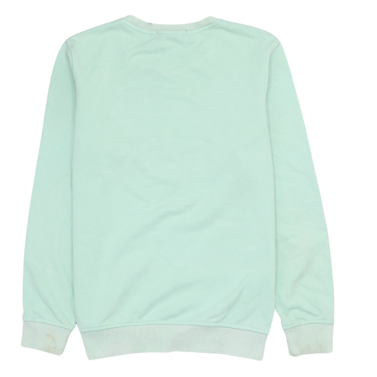 Tommy Hilfiger Women Mint Green Logo Sweatshirt XS Cotton Crew Neck