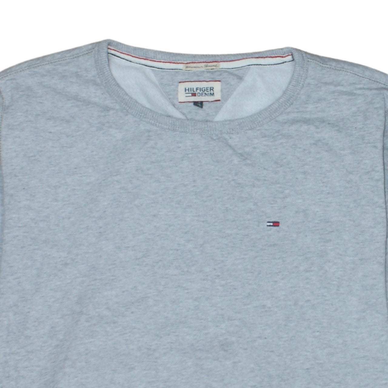 Hilfiger Denim Men's Grey Crew Neck Sweatshirt Size L Classic Fit
