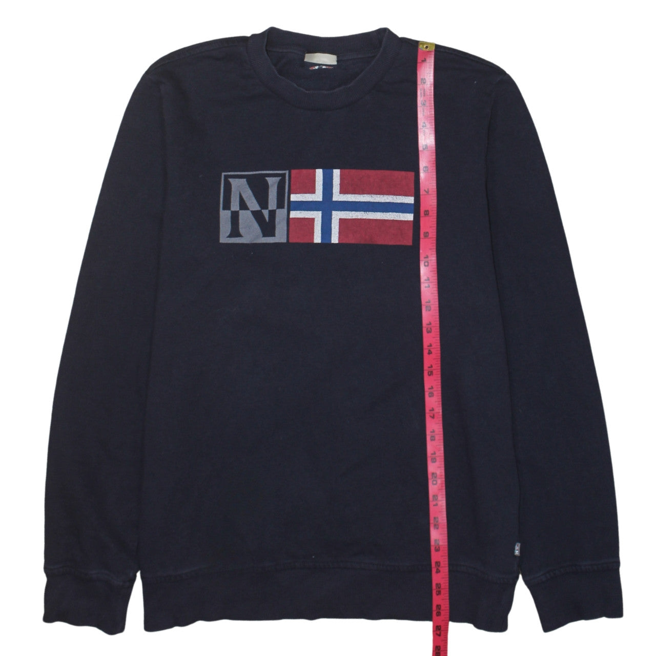 Napapijri Mens Blue Crew Neck Logo Sweatshirt Size L