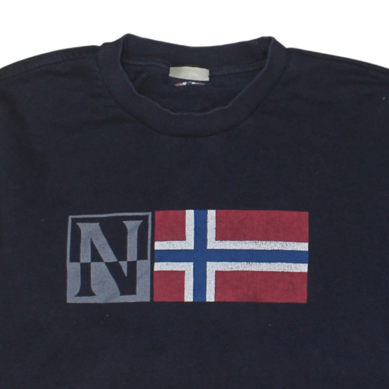 Napapijri Mens Blue Crew Neck Logo Sweatshirt Size L