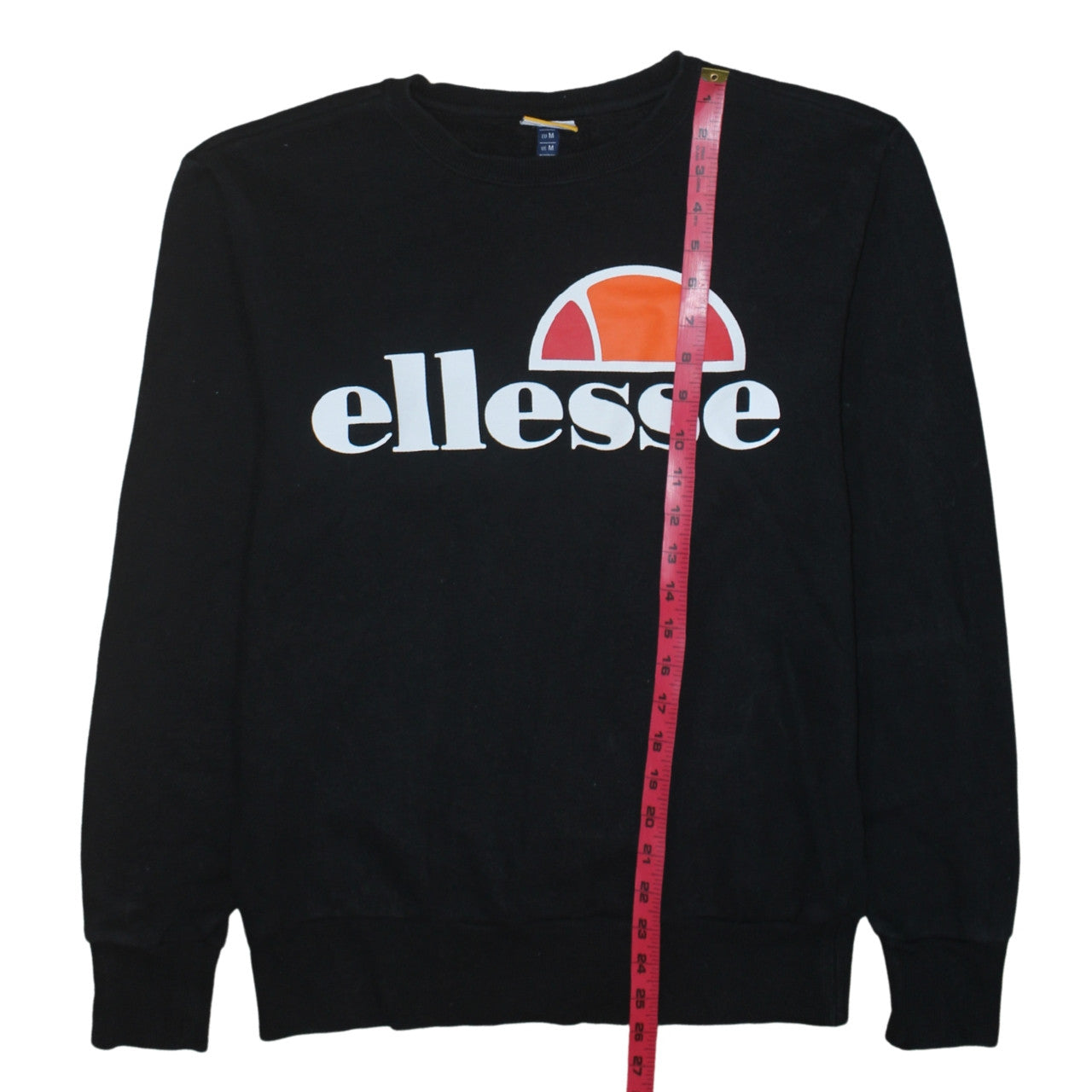 Ellesse Mens Black Pullover Sweatshirt M Regular Fit Logo Jumper