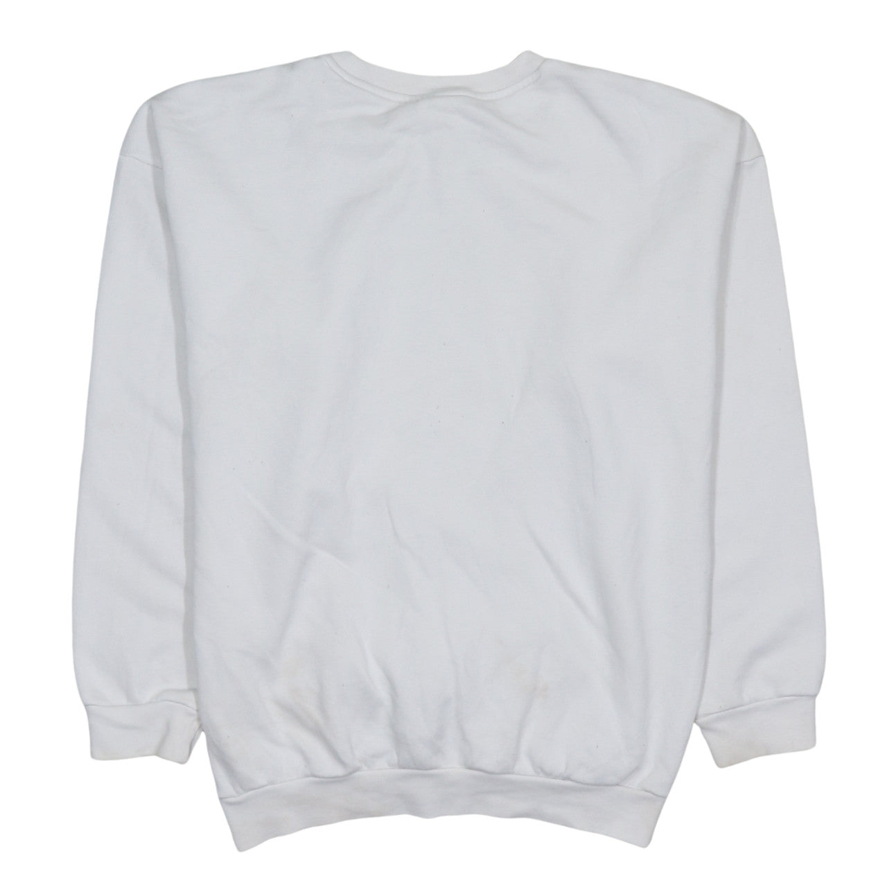 Adidas Women White Crew Neck Long Sleeve Pullover Sweatshirt Size 8