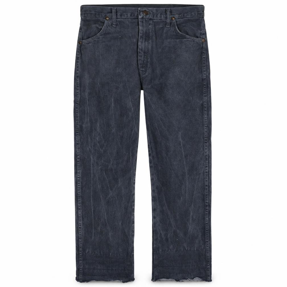 Wrangler Men's Blue Denim Straight Jeans 36x32 Regular Fit